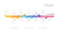 Infographic Timeline diagram template for business. 6 Steps Modern roadmap with circle topics, for vector infographics, flow Royalty Free Stock Photo