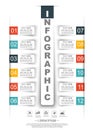 Infographic timeline paper template twelve options two