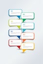 Infographic timeline report, template, chart, scheme. Empty text fields Royalty Free Stock Photo