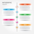 Infographic timeline roadmap on light grey background Royalty Free Stock Photo