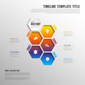 Infographic timeline template Royalty Free Stock Photo