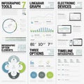 Infographic Tools 7 - Business Vector Elements for Infographics Royalty Free Stock Photo
