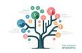 Infographic Tree Business growth design template. Eco Business Tree concept with steps. vector illustration