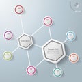 Infographic Two Hexagons Eight Options Royalty Free Stock Photo