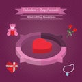 infographic of valentine's day presents. Vector illustration decorative design Royalty Free Stock Photo