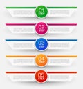 Infographic vector business template design with 5 steps