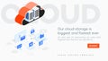 Infographic vector cloud storage illustration. Royalty Free Stock Photo