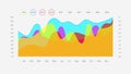 Vector graph wave has data that can use with statistics, research results, and conjecture.