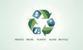 Green Recycling Infographic Royalty Free Stock Photo