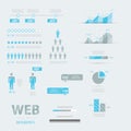 Infographic web business icon set vector EPS10 Royalty Free Stock Photo