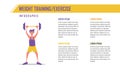 Infographic of Weight Training vector