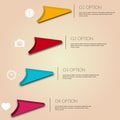 Infographic working experience for your buisness and presentation. Colorful elements. 4 Steps.
