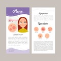 Acne infographics. Royalty Free Stock Photo