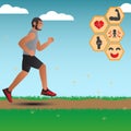 Infographics For Advantages Of Running. Royalty Free Stock Photo