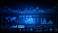 Infographics background 3d rendering, Market data and Infographics animation, Digital data graph processing investment and