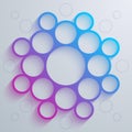 Infographics blue and purple gradient circles