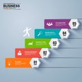 Infographics business stair step success Royalty Free Stock Photo