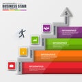 Infographics business stair step success vector Royalty Free Stock Photo