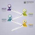 Infographics business staircase concept. Modern design template. Vector illustration Royalty Free Stock Photo