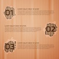 Infographics on cardboard texture background Royalty Free Stock Photo