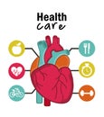 Infographics of cardiology design