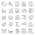 Infographics And Chart Doodle Icons Pack Royalty Free Stock Photo