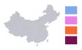 Infographics of China map, administrative divisions, blank Royalty Free Stock Photo