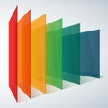 Infographics 3d perspective rainbow transparent