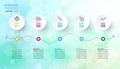 Infographics design on bokeh Royalty Free Stock Photo