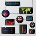 Infographics design with chained labels Royalty Free Stock Photo