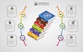 Infographics design template. Business Books. Colorful circle wi Royalty Free Stock Photo