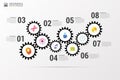 Infographics design template with gears. Vector illustration Royalty Free Stock Photo