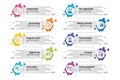 Infographics with Digital Service theme icons, 10 steps. Such as comparison, accounting, progress chart, digital key and