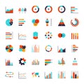 Infographics elements. Data analysis chart, modern presentation for business. Analytics workflow visualization, timeline