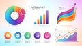 Infographics Elements Data Visualization, Charts, and Graphs Royalty Free Stock Photo