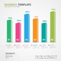 Infographics elements diagram with 6 steps, options, Rectangular 3d, chart, diagram, slide, timeline, graph vector Royalty Free Stock Photo