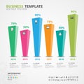 Infographics elements diagram with 6 steps, options, Rectangular graphic, chart, diagram, timeline, graph vector Royalty Free Stock Photo