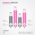 Infographics elements diagram with 4 steps, options, Vector illustration, cylinder 3d icon, presentation, advertisment Royalty Free Stock Photo