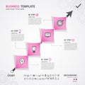 Infographics elements diagram with 4 steps, options, Vector illustration, rectangle icon, presentation, advertisment