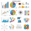 Infographics elements: visualizing data with charts and diagrams Royalty Free Stock Photo