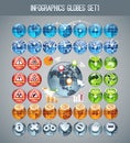 Infographics Globes Set1 Royalty Free Stock Photo