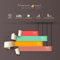 Infographics graph paper roll vertical design