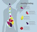 Infographics healthy eating, healthy food.