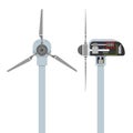 Infographics - how work a wind turbine. Vector