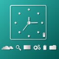 Infographics icons clock and icons web design