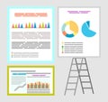 Infographics and Infocharts Whiteboard with Charts Royalty Free Stock Photo