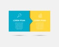 Infographics label design business template with 2 options or steps