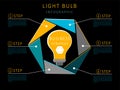 Infographics with light bulb Royalty Free Stock Photo