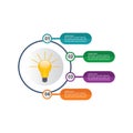 Infographics Marketing Business Report Design Options Light Bulb