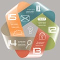 Infographics Options Infinite Ribbon Retro Color Five Choices